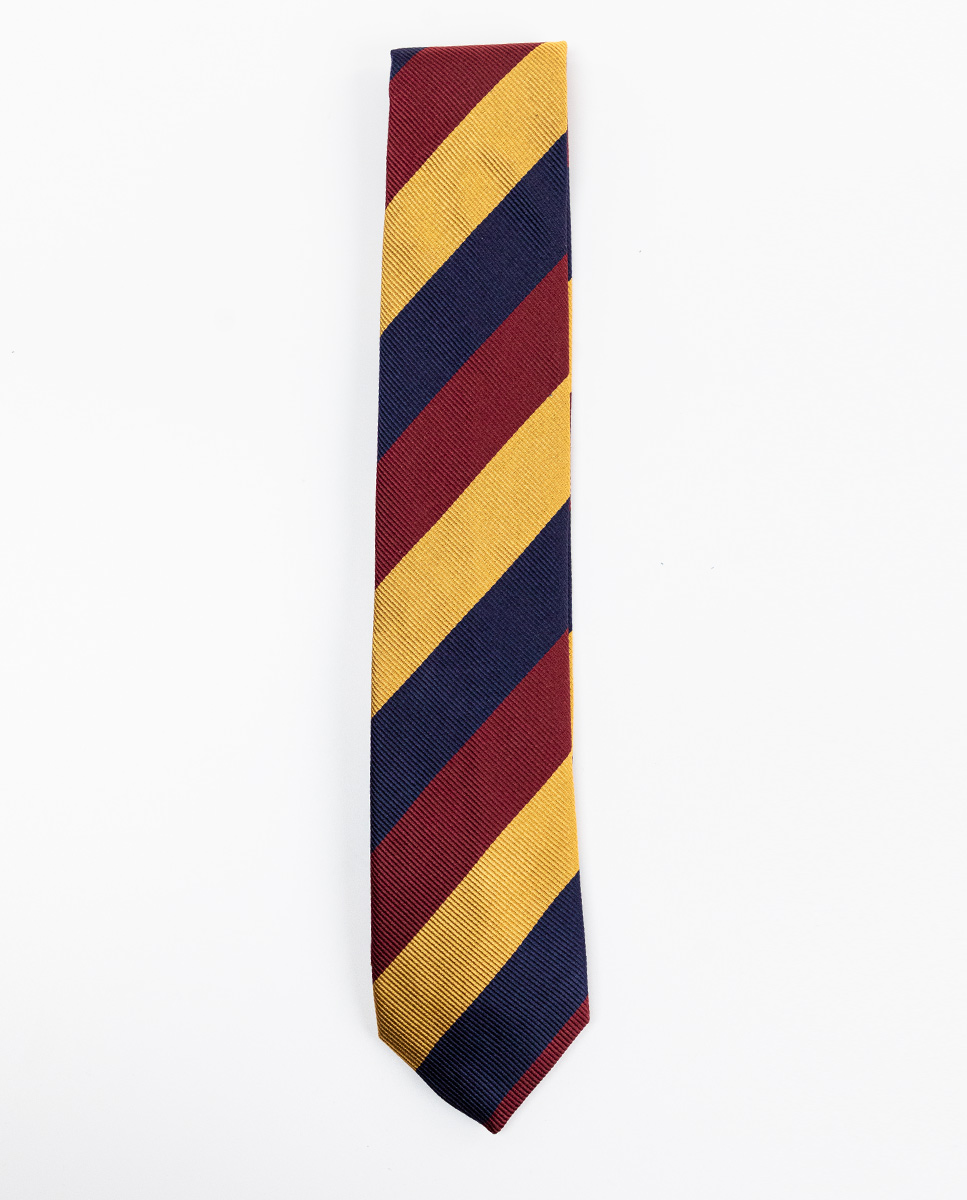 Orange Blue Regimental Stripe Tie