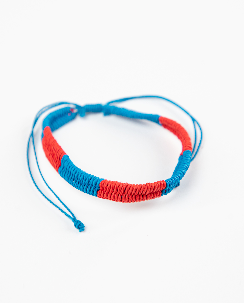 Bracelet Bicolore Rouge Bleu