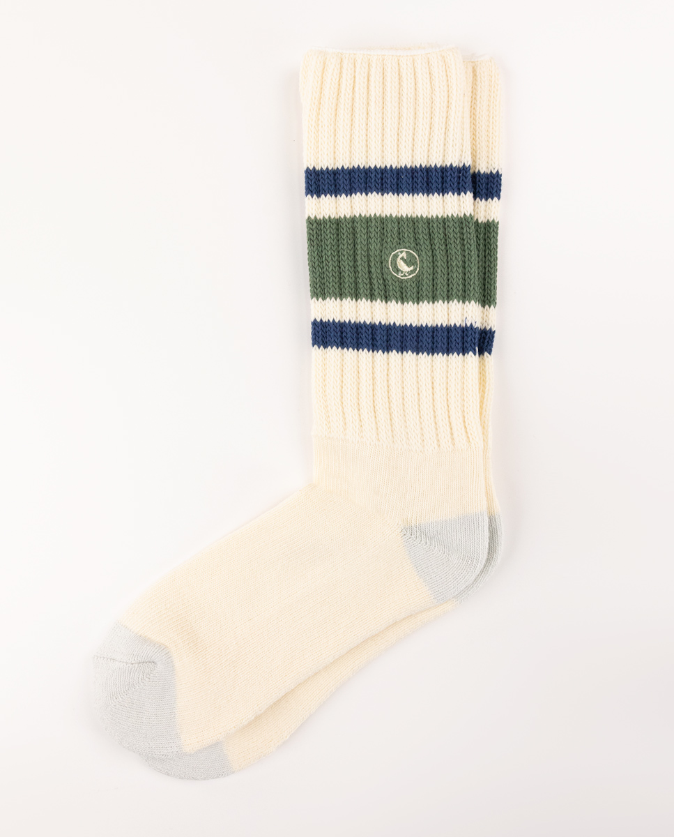 Calcetín Deporte Rayas Verde Marino