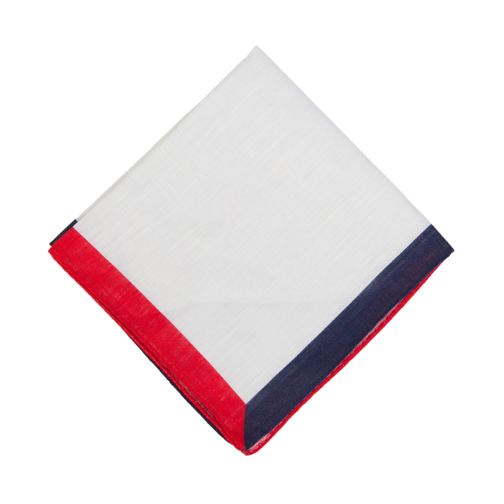 Pochette Lino Liso Crudo Marco Marino/Rojo