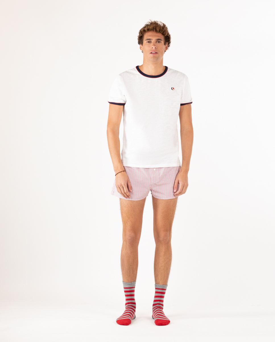 Unterhose Kariert Weiß