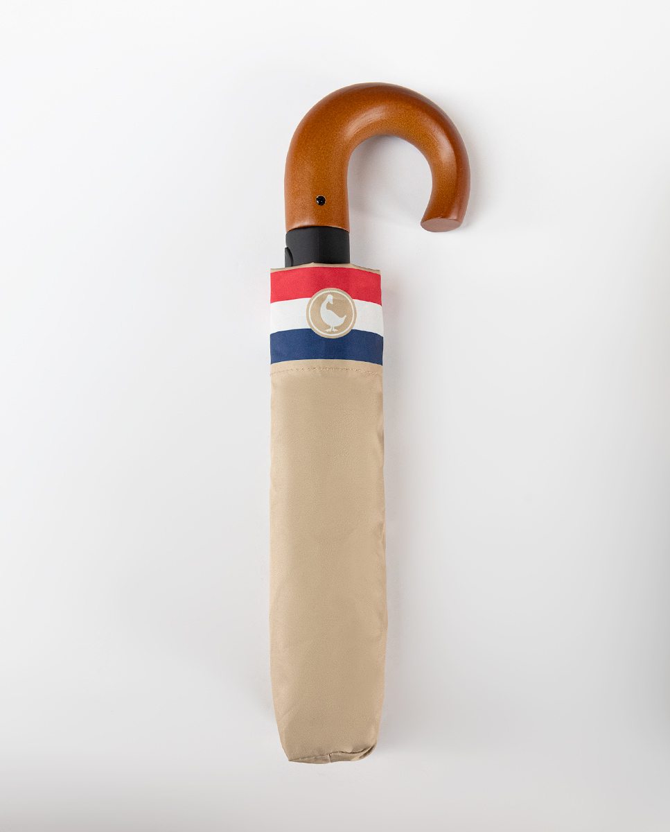 Compact Beige Umbrella