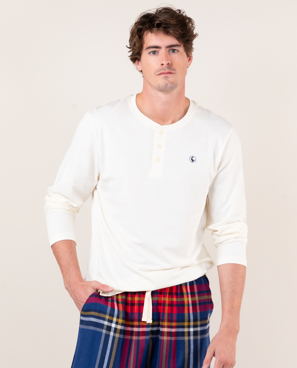 T-Shirt Langärmelig Naturfarben