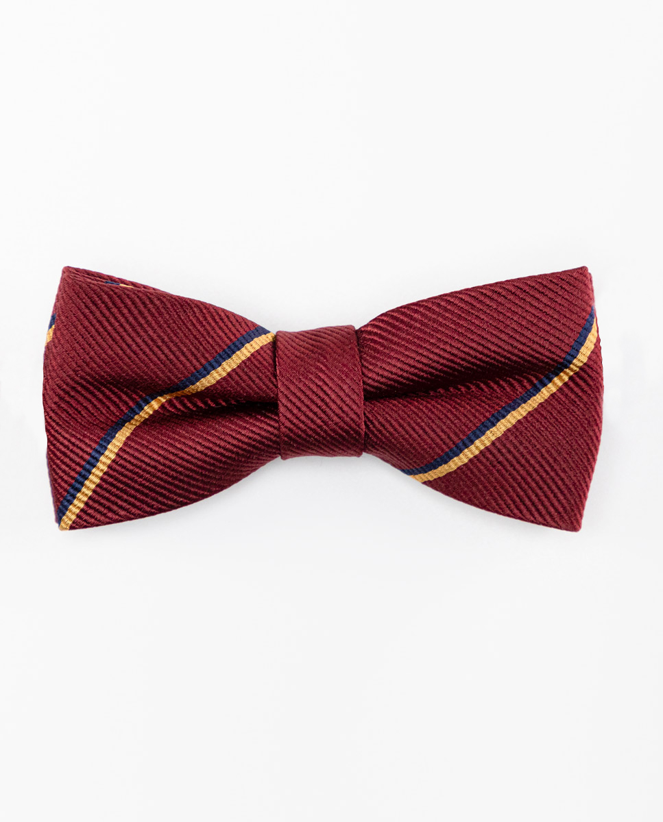 Pajarita Rayas Granate