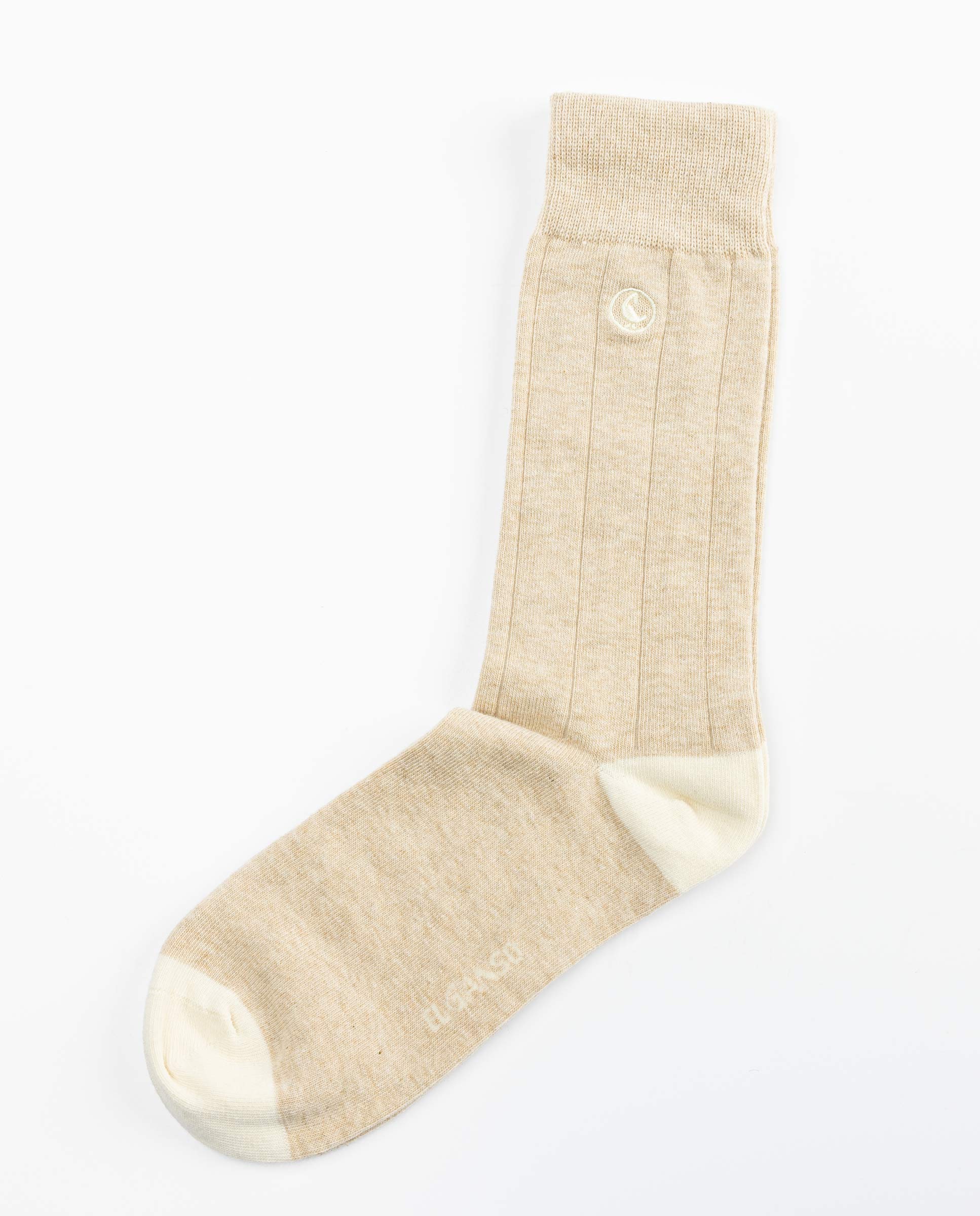 Calcetín Algodón Canalé Tostado