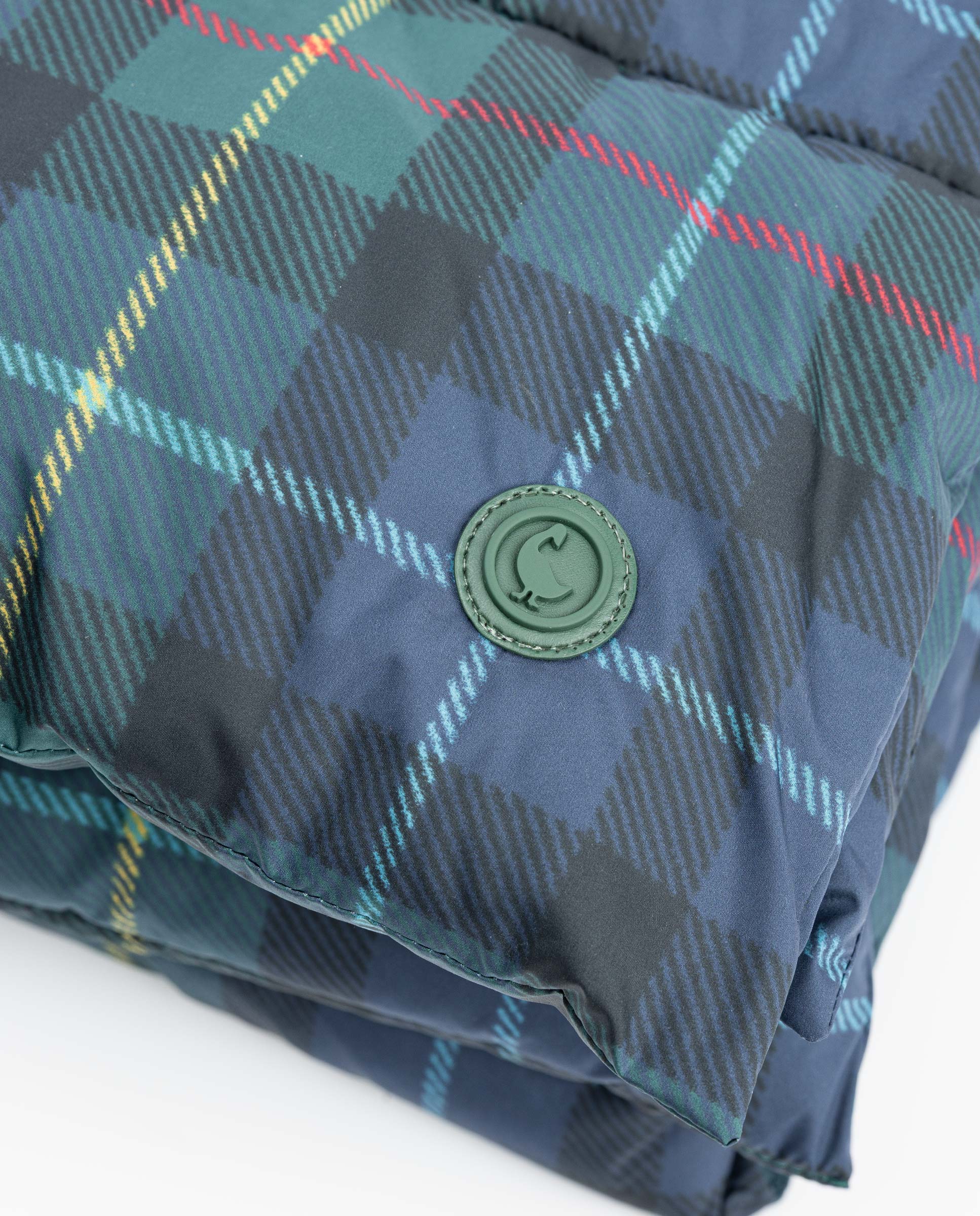 Green Blue Quilted Smith Check Scarf