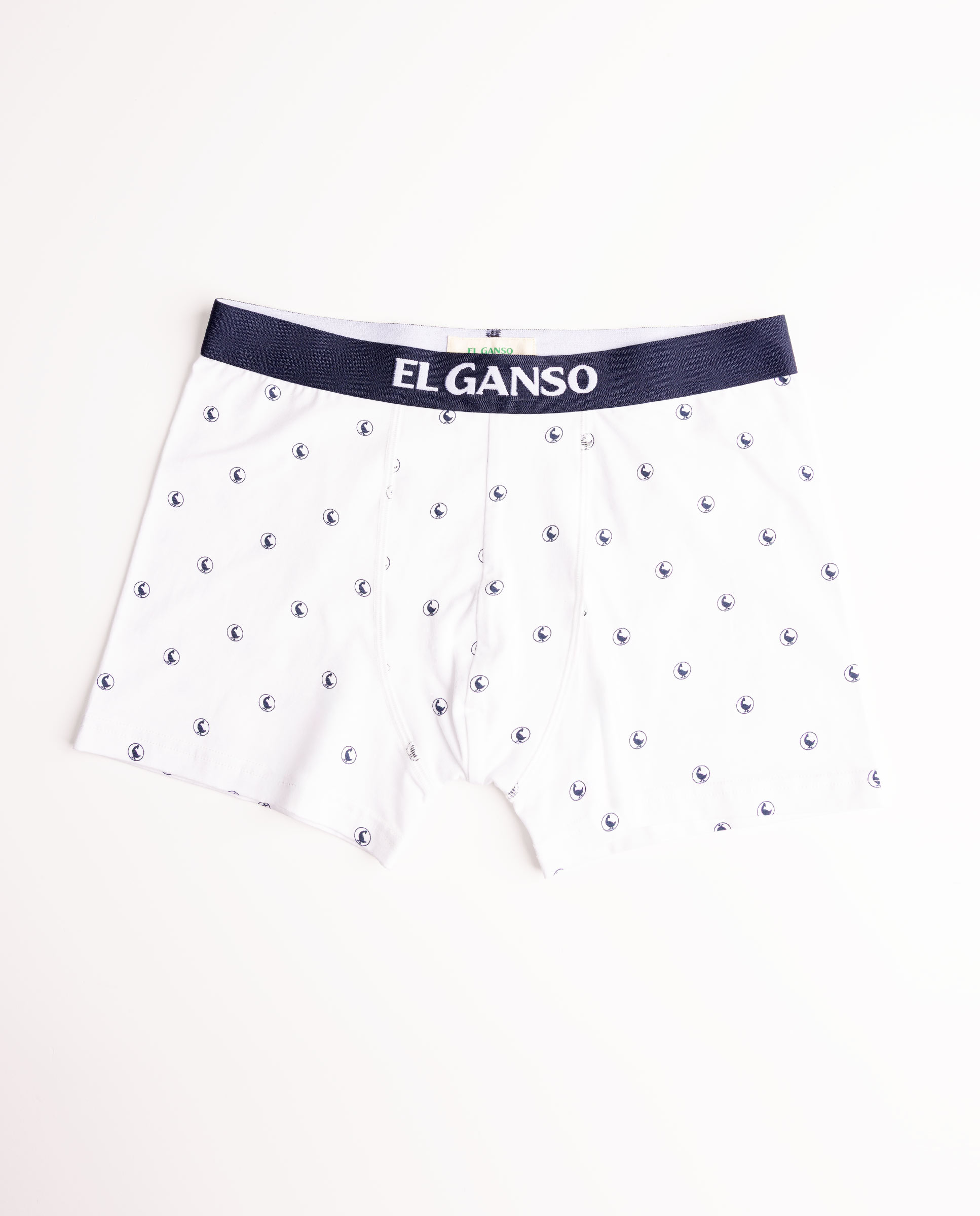 Pack Boxer Punto Liso Gris Melange  Blanco Print Gansos