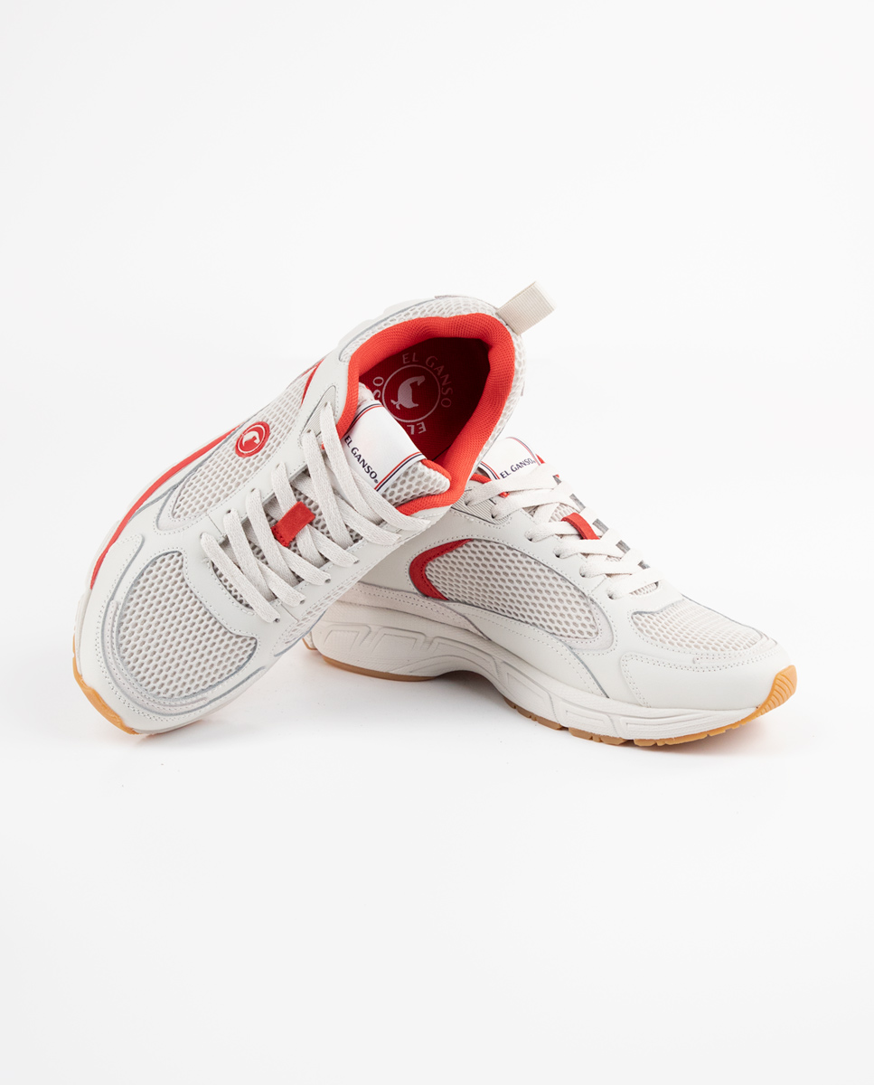 Retro Track Sneaker Blanca  Rojo