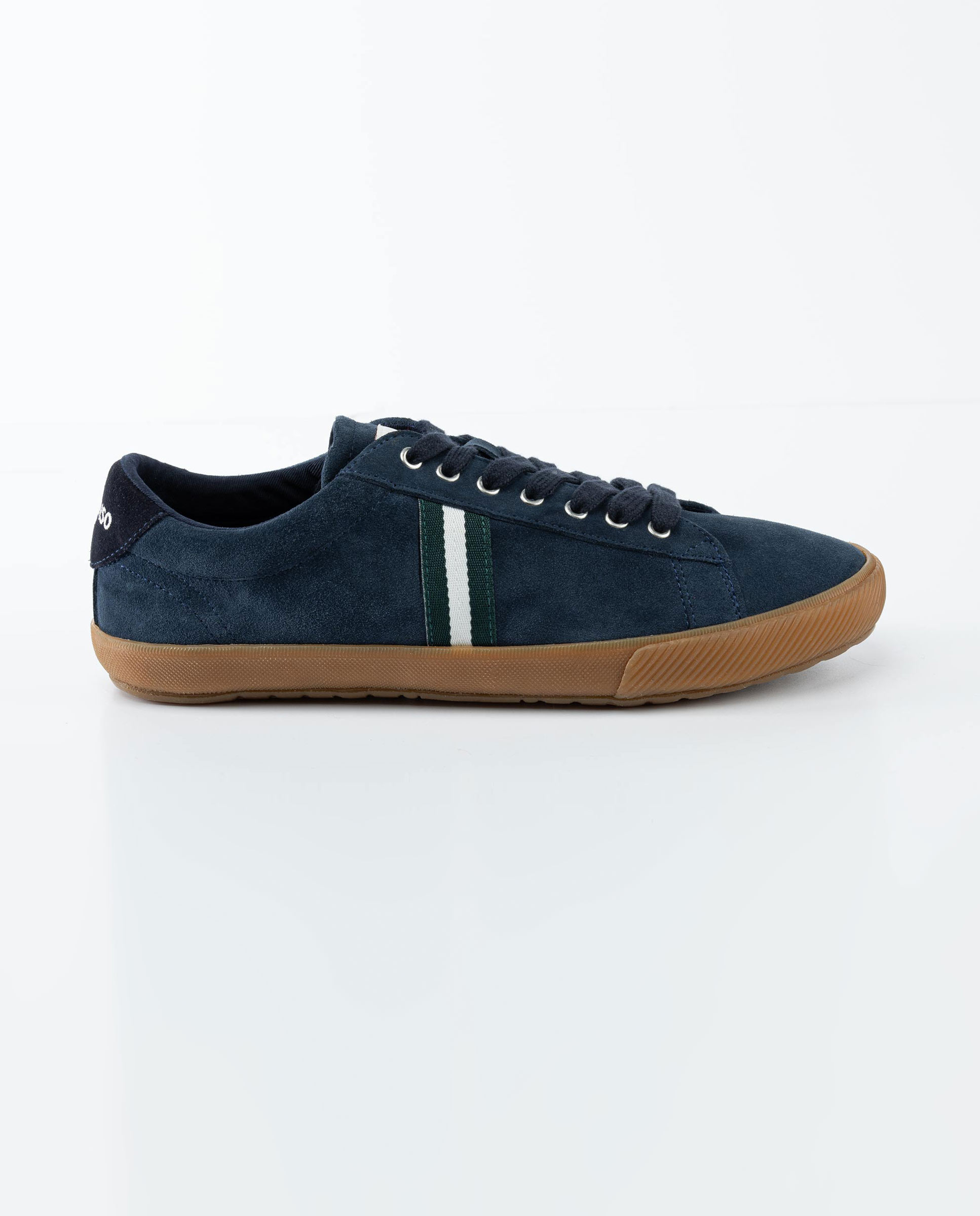 Navy Suede Low Tops
