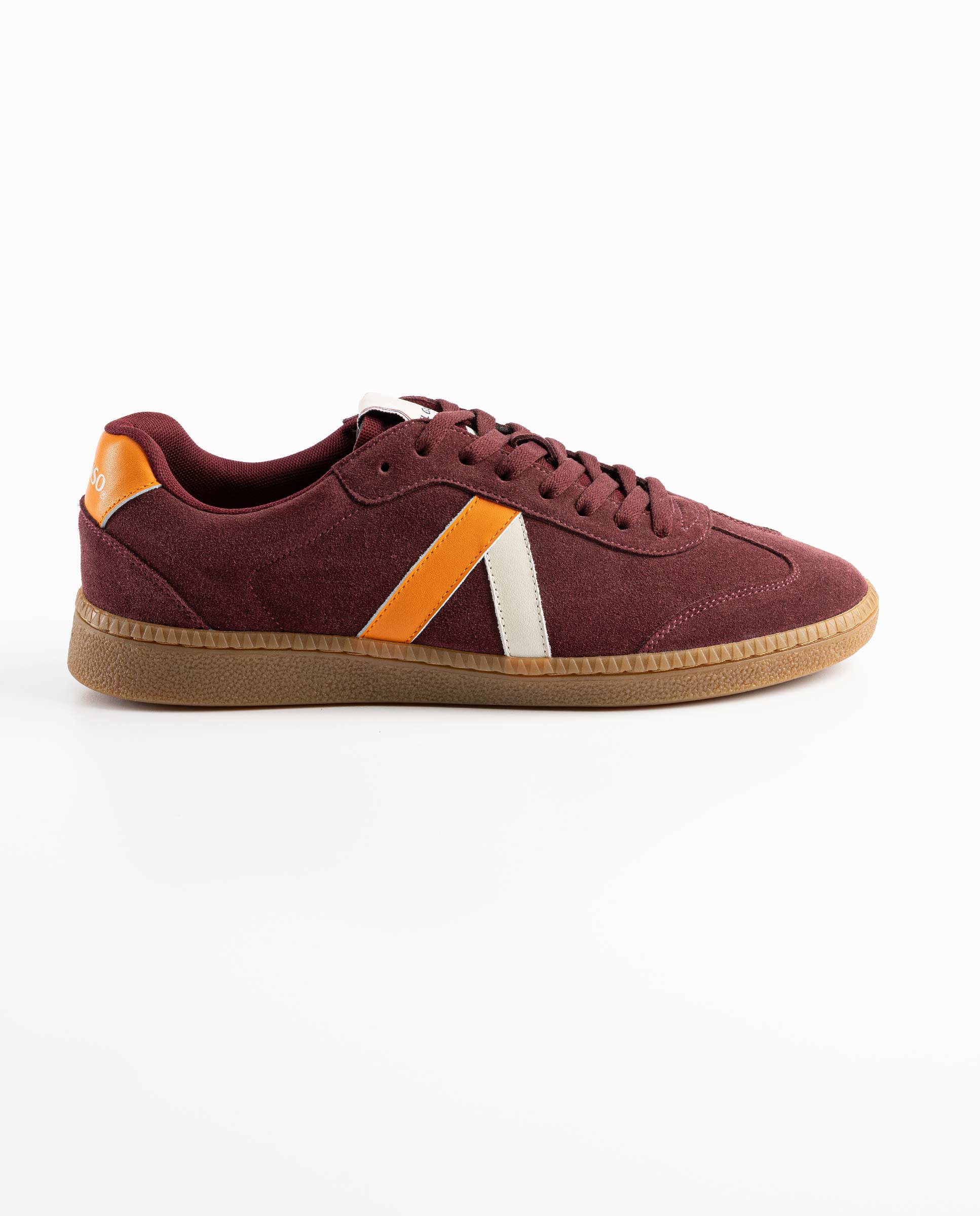 Maroon Suede Seventies Sneakers