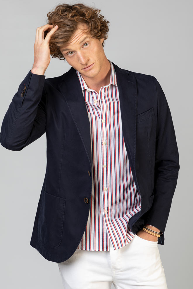 Jackett Twill Marineblau Sondrio