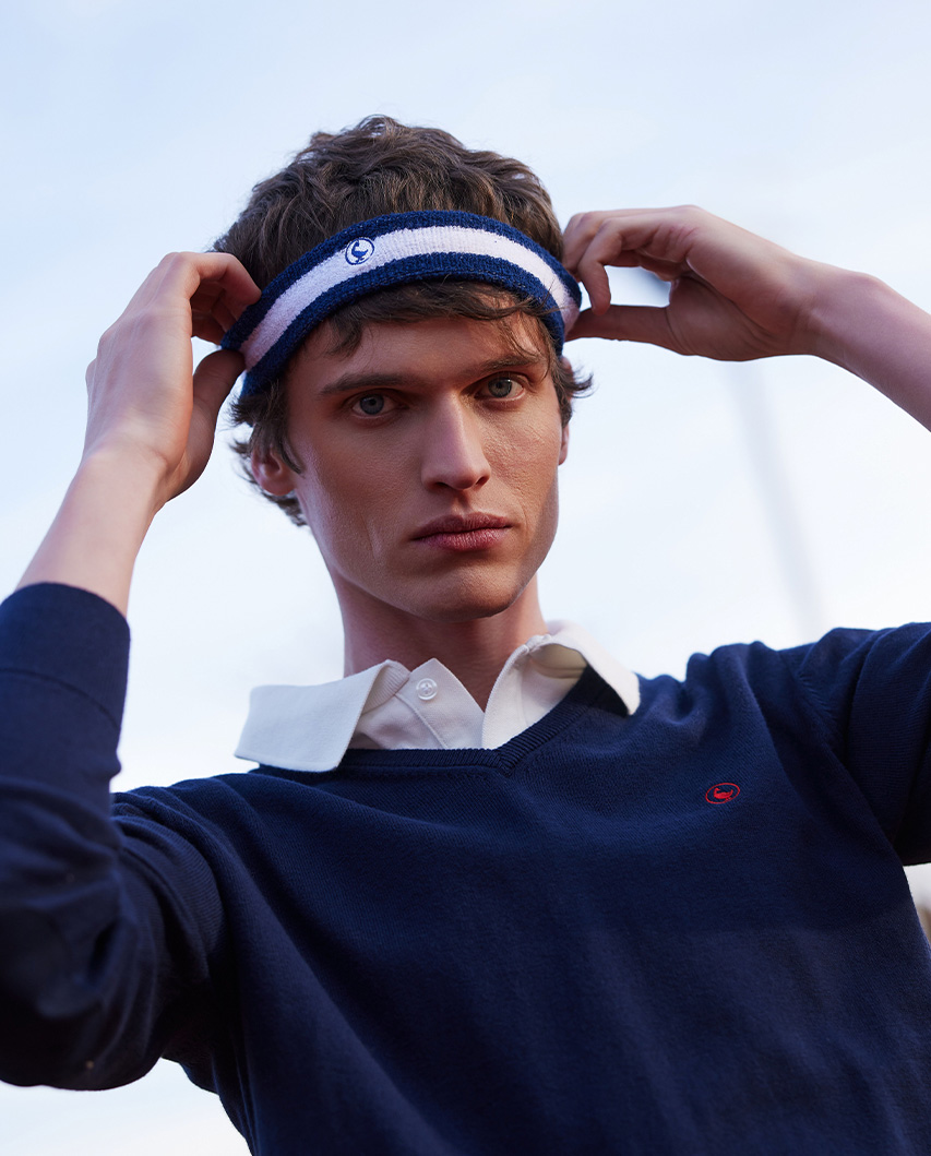 Cinta Deportiva Elástica Marino Crudo