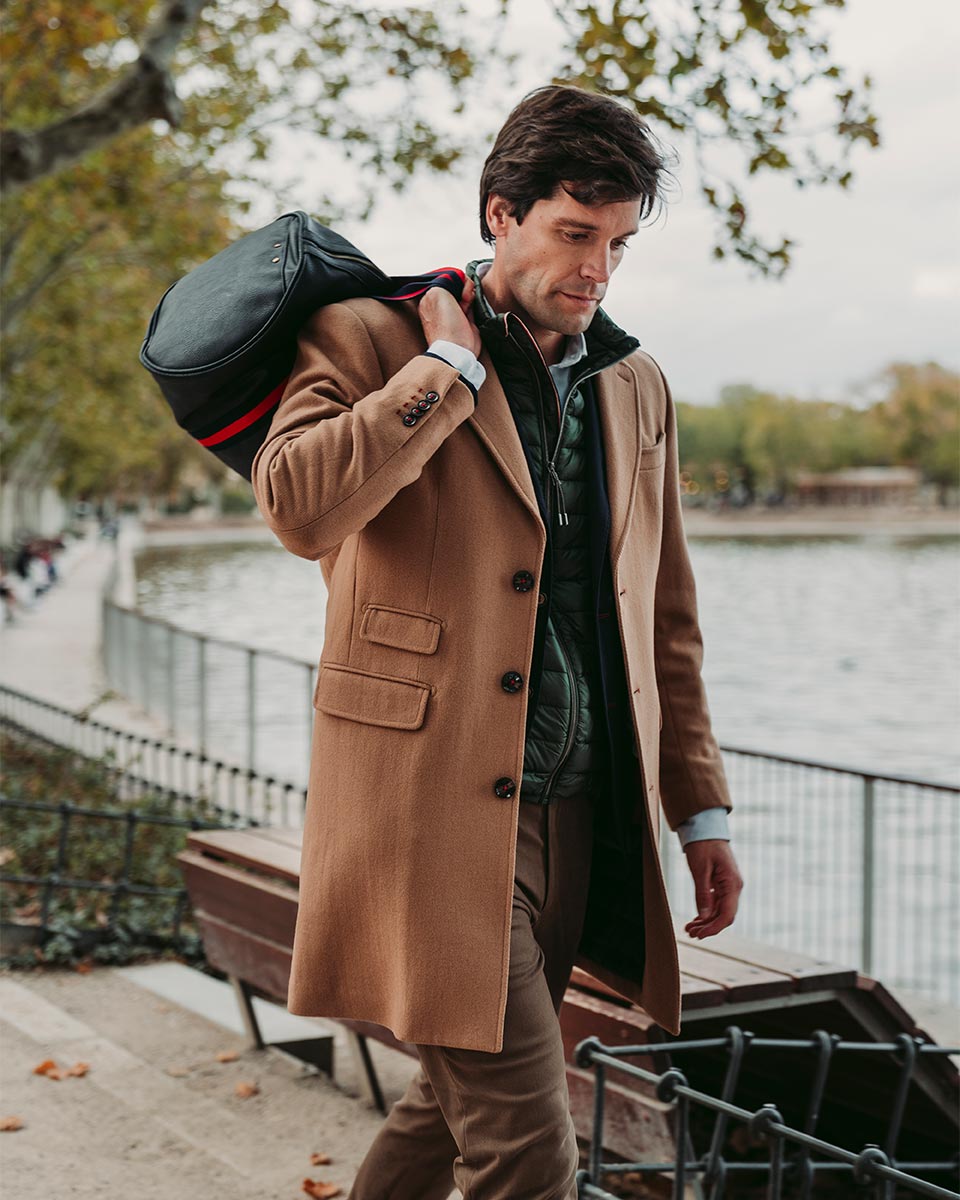 Abrigo Paño Básico Camel