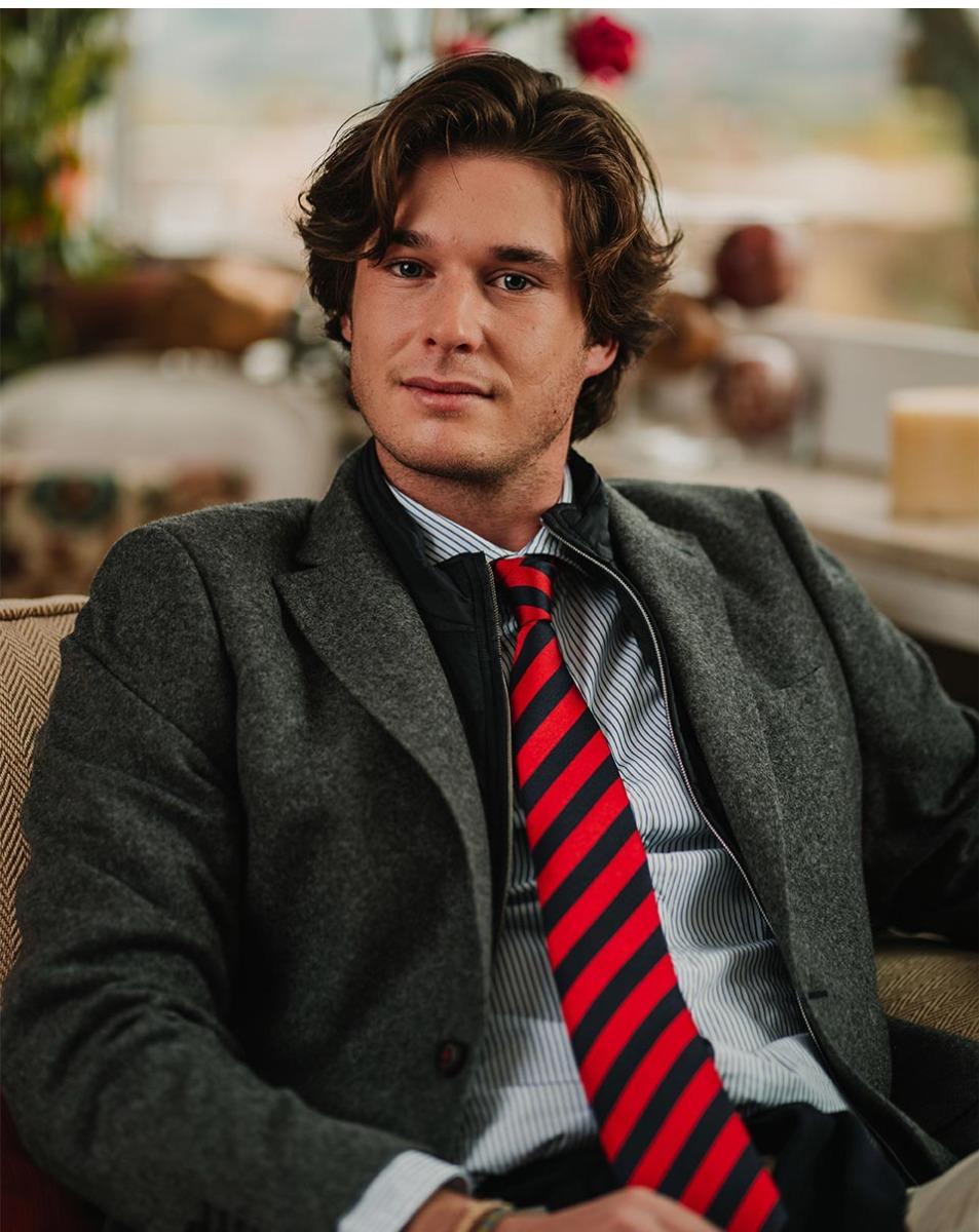 Abrigo Paño Espiga Gris