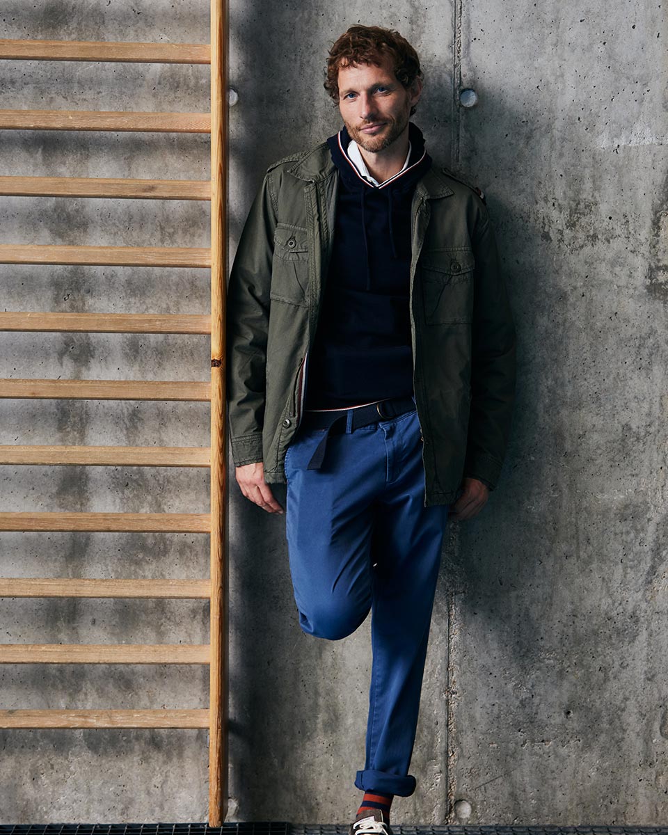 Überhemd Militärstil Khaki